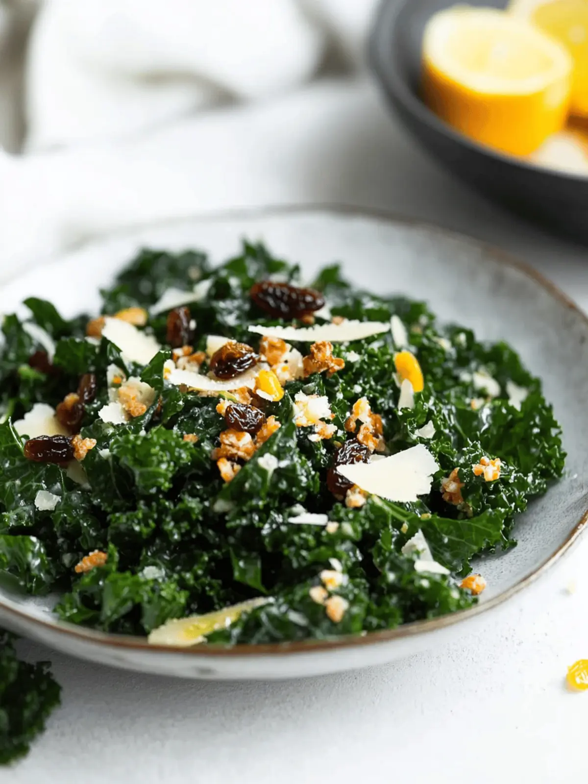 Warm Kale Salad with Raisins for a Cozy Winter Delight 4 Warm Kale Salad with Raisins