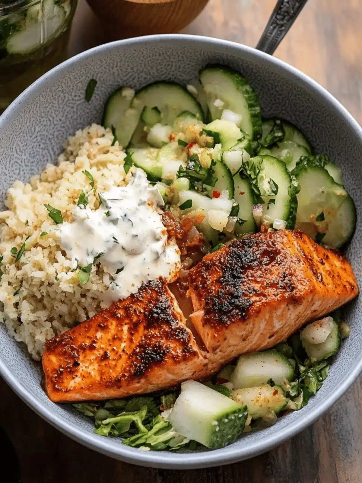 Honey Harissa Salmon Bowls: A Quick, Flavor-Packed Meal 4 Honey Harissa Salmon Bowls