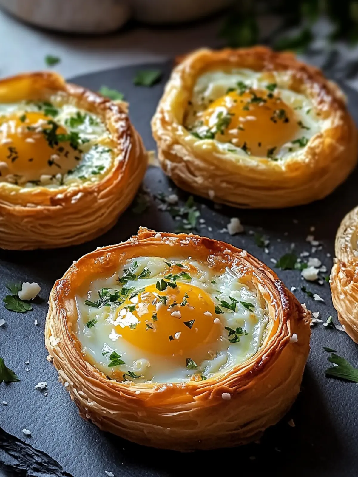 Baked Eggs Napoleon Pastry: A Flaky Twist on Brunch Bliss 4 Baked Eggs Napoleon Pastry