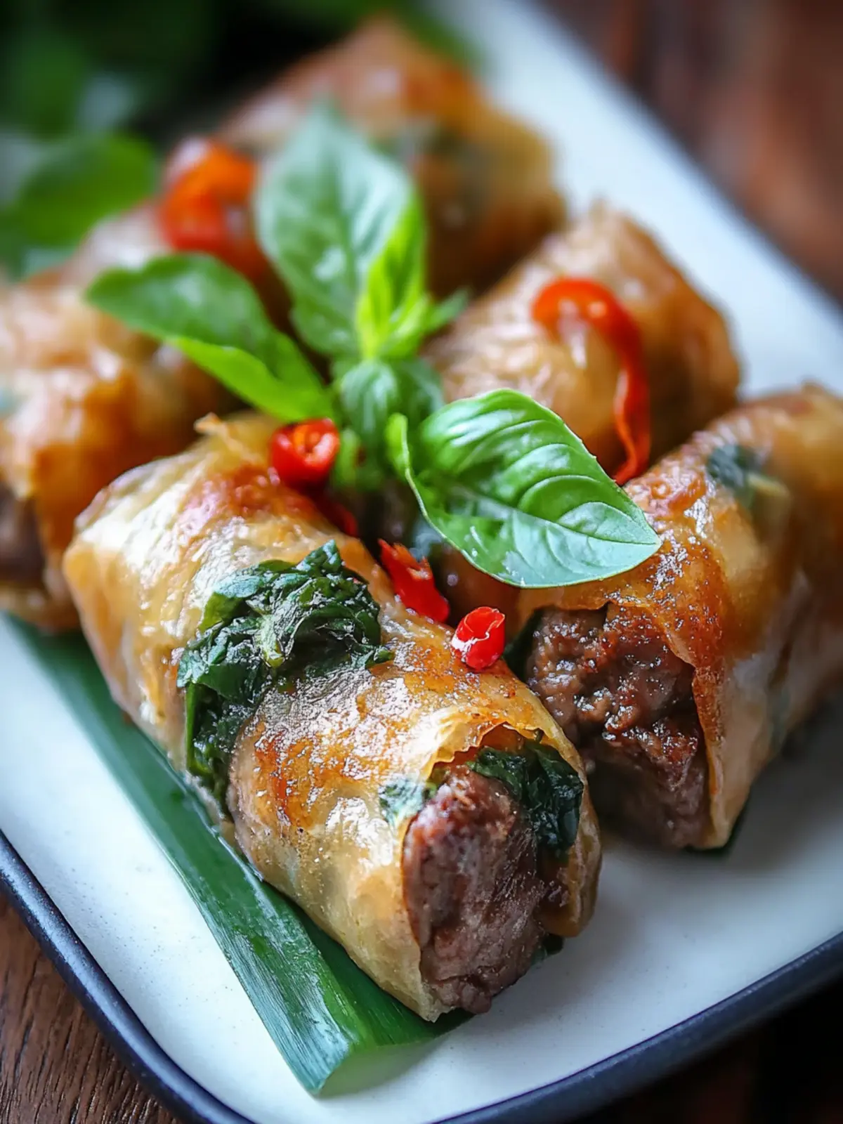 Golden Crispy Thai Basil Beef Rolls You Can Master Fast 4 Golden Crispy Thai Basil Beef Rolls