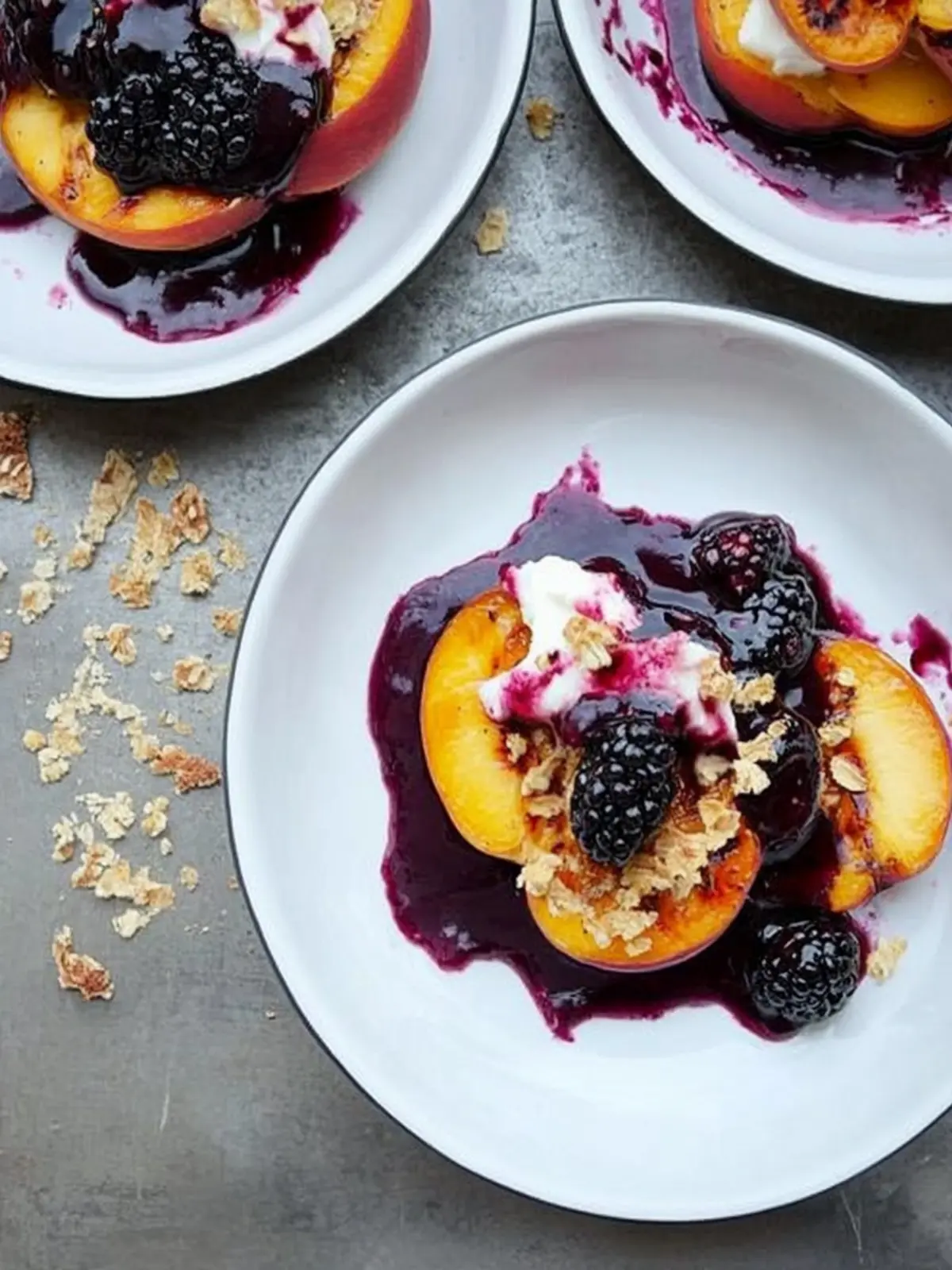 Grilled Peaches with Blackberry Sauce: A Sweet Summer Delight 3 Grilled Peaches with Blackberry Sauce