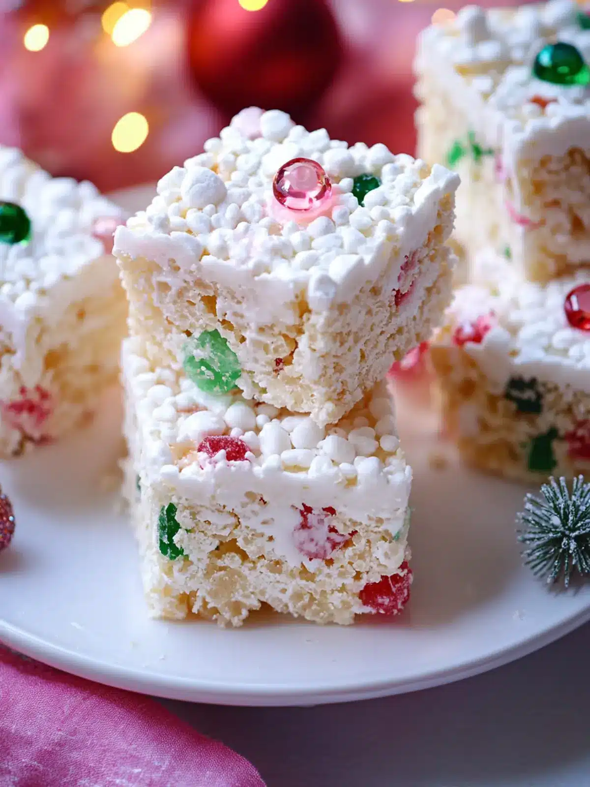 Holiday Jeweled Krispy Treats: Festive Fun for Everyone 4 Holiday Jeweled Krispy Treats