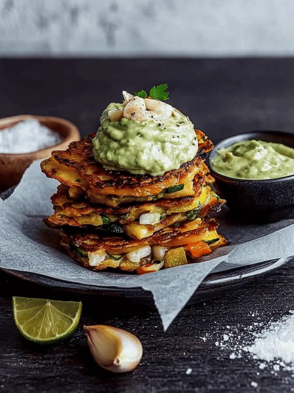 Crispy Vegetable R¶sti with Avocado Cream That You'll Love 2 Vegetable R¶sti with avocado cream