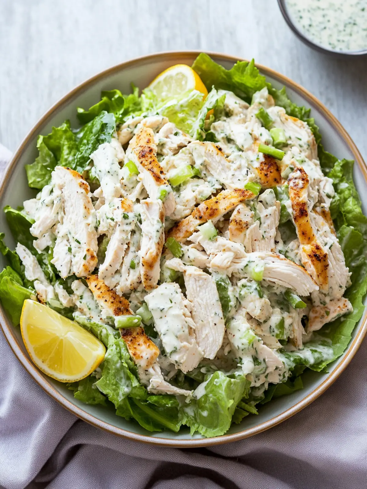 Delicious Ranch Chicken Salad Packed with 39g of Protein 3 Ranch Chicken Salad