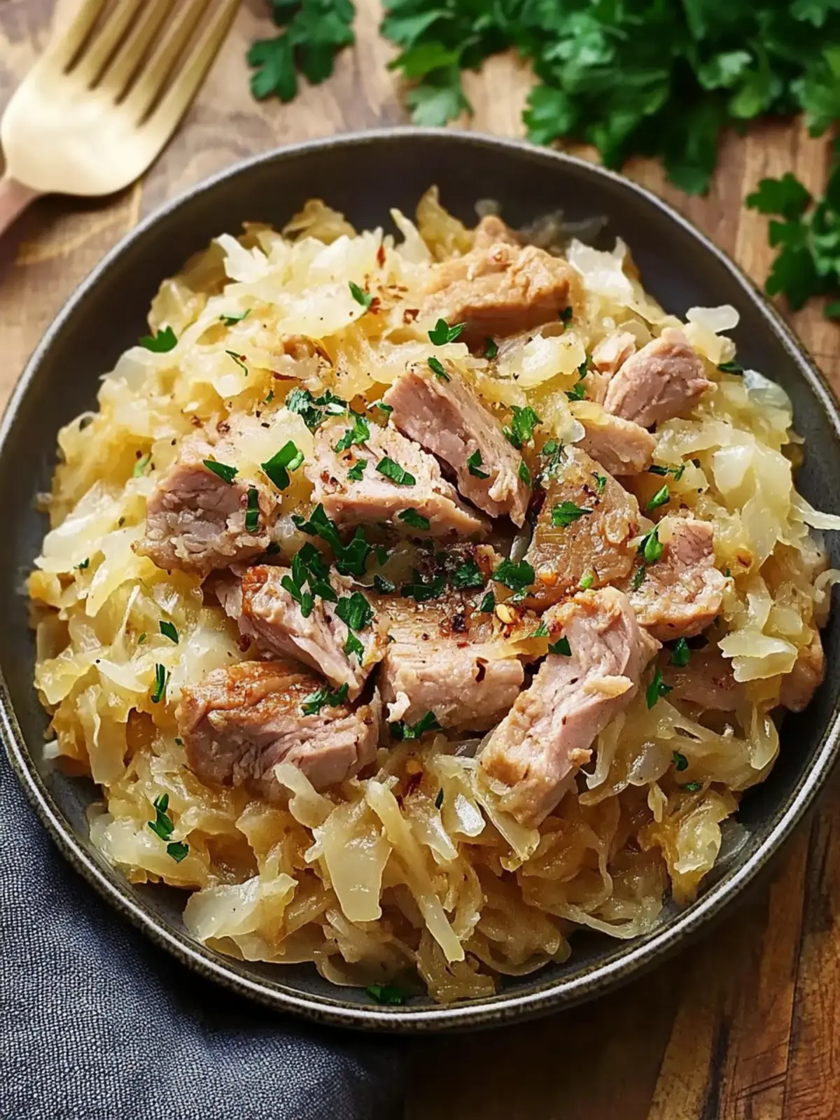 Tender Pork Sauerkraut and Noodles: A Cozy Family Dinner 4 Tender Pork Sauerkraut and Noodles
