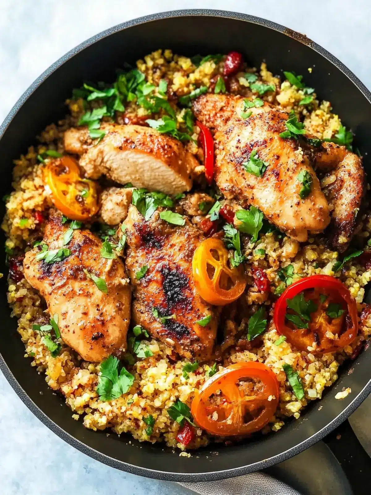 Whole30 Spanish Chicken and Cauliflower Rice in Just 25 Minutes 3 Whole30 Spanish Chicken And Cauliflower Rice
