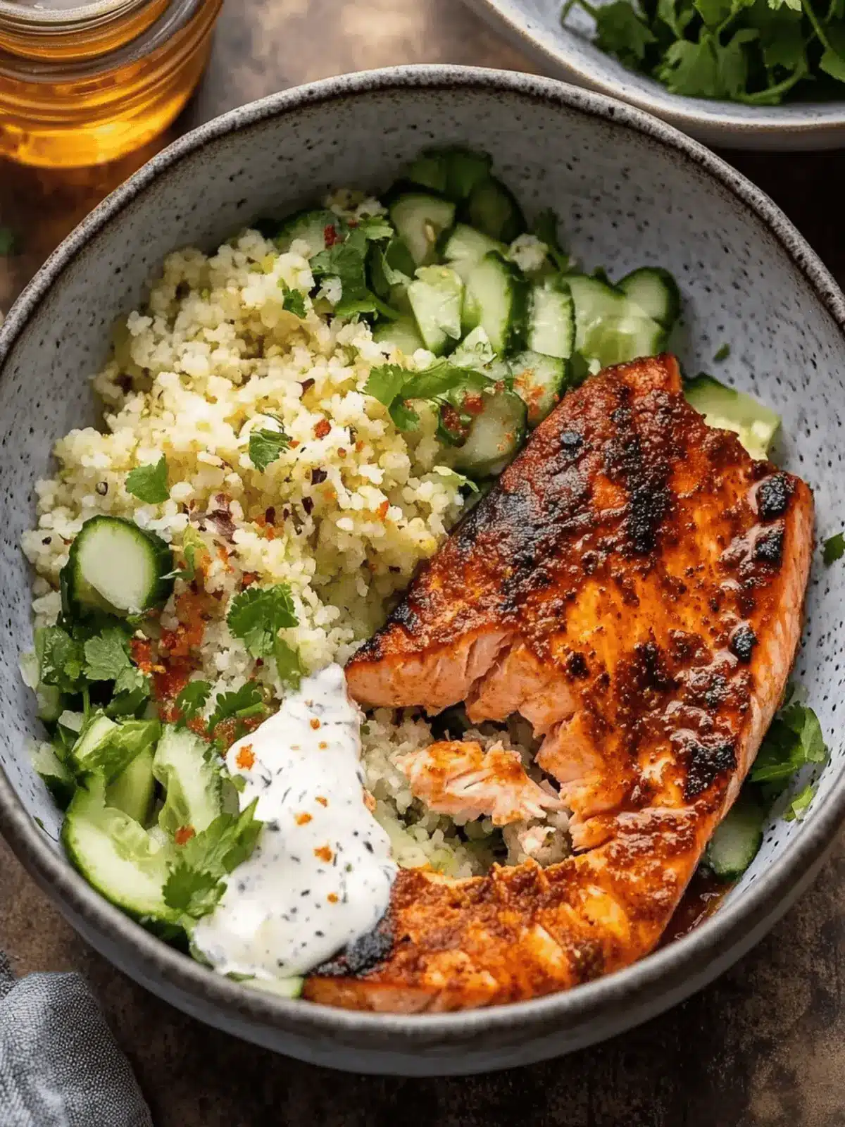 Honey Harissa Salmon Bowls: A Quick, Flavor-Packed Meal 2 Honey Harissa Salmon Bowls