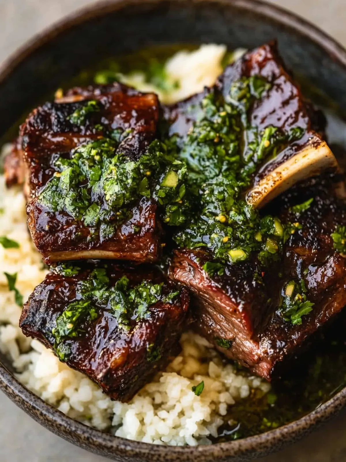 Savory Miso Short Ribs with Cilantro Sauce for Cozy Nights 3 Miso Short Ribs with Cilantro Sauce