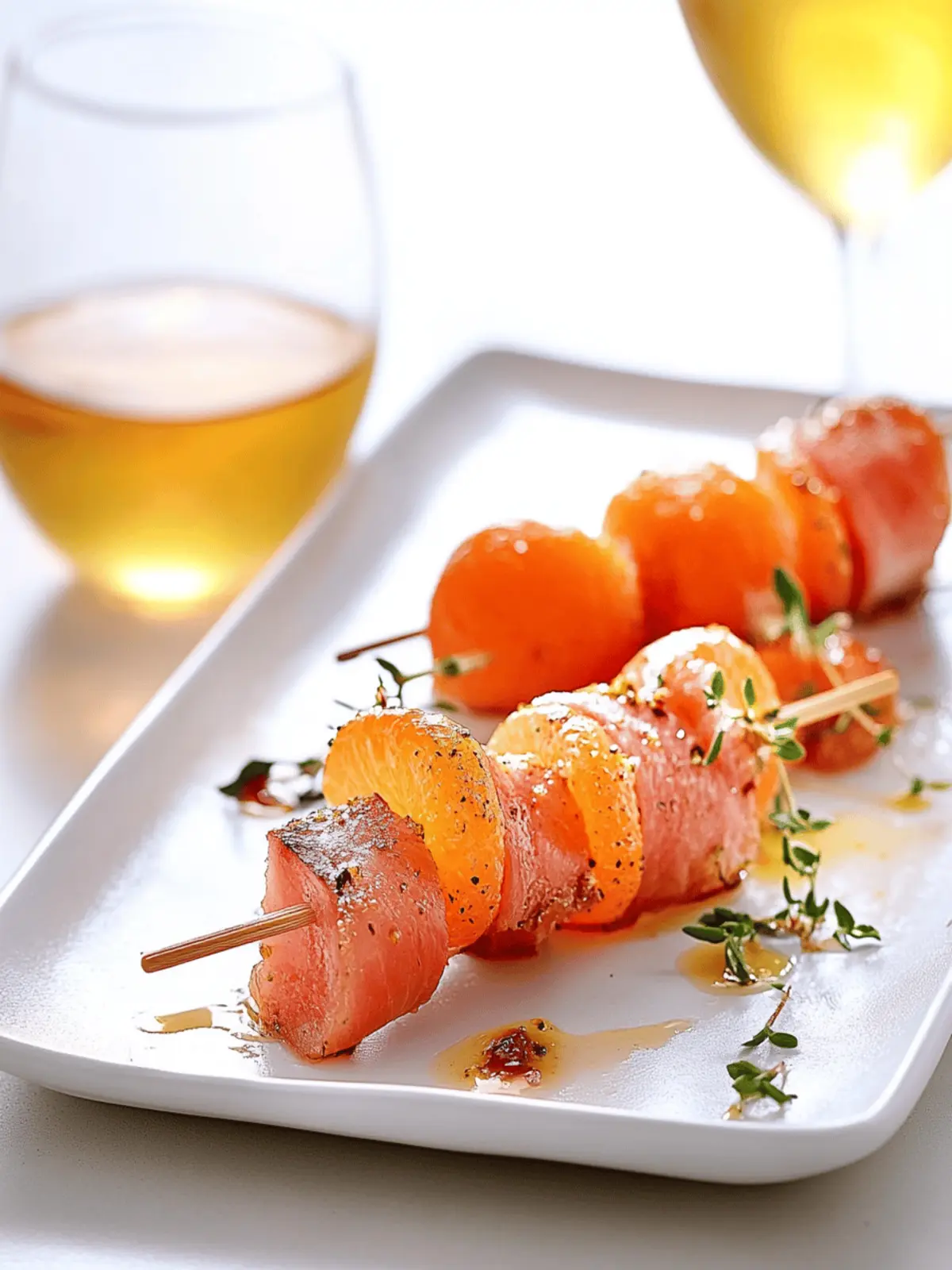Clementine and Serrano Skewers with Honey Lime Dressing Bliss 2 Clementine and Serrano Skewers with Honey Lime Dressing Cardamom