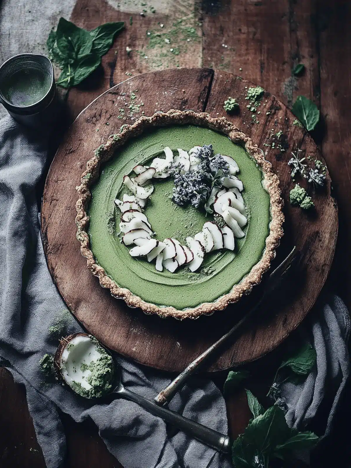 Vibrant Gluten-Free and Vegan Matcha-Coconut Tart Delight 3 Gluten-free and Vegan Matcha-Coconut-Tart