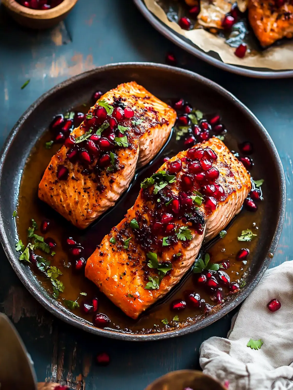 Sticky Pomegranate Salmon: A Sweet and Savory Delight 2 Sticky Pomegranate Salmon