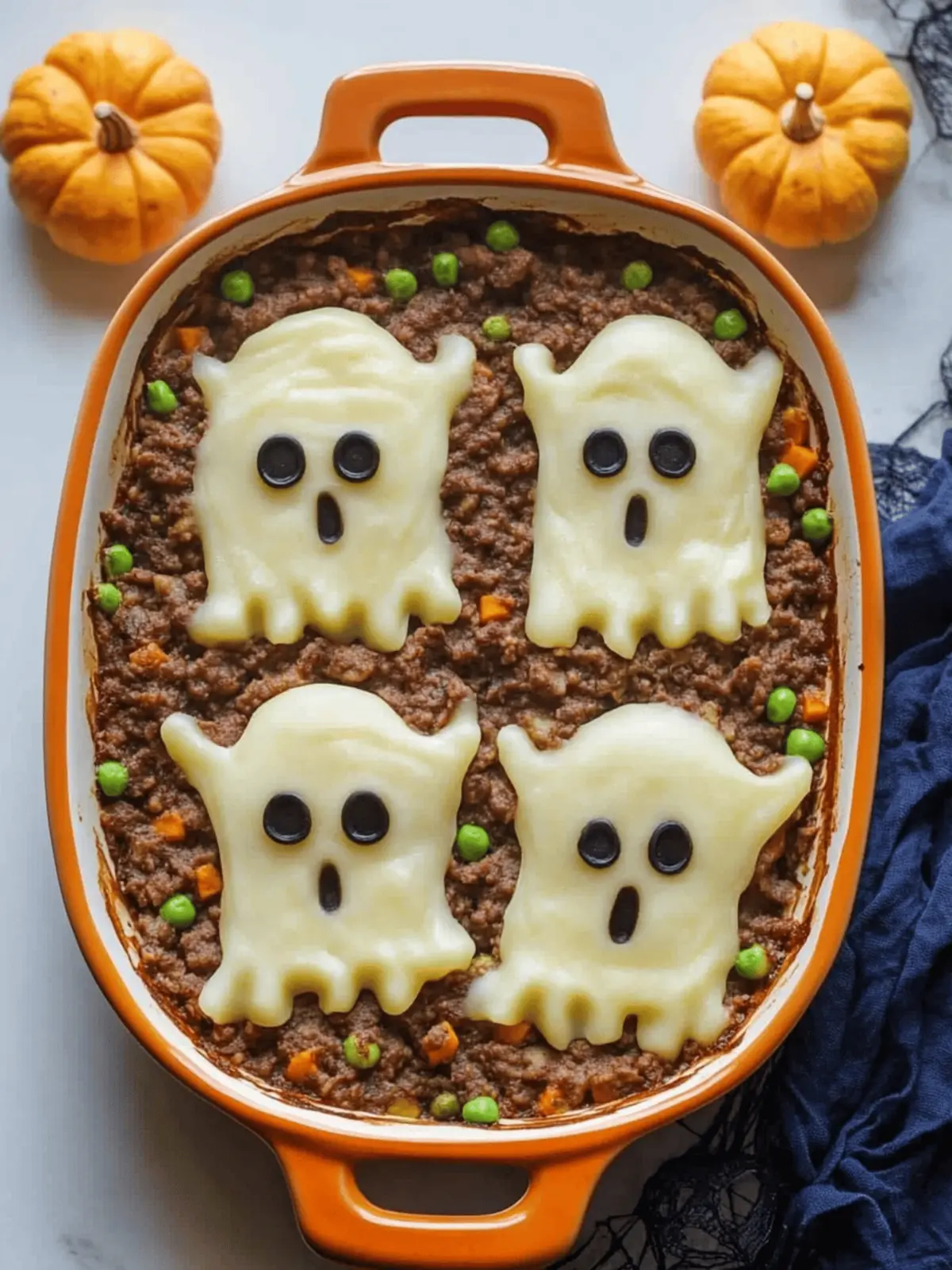 Creepy Shepherd's Pie: Ghost Potatoes for Spooky Comfort! 2 Creepy Shepherd s Pie (Ghost Potatoes!)