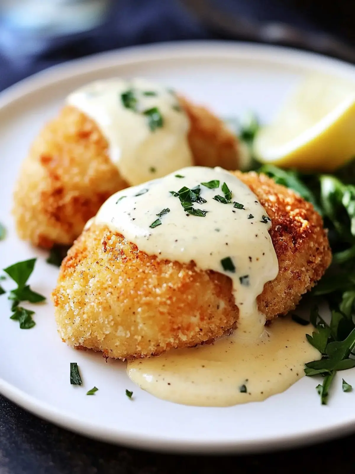 Delicious Chicken Pillows with Creamy Parmesan Sauce Bliss 2 Chicken Pillows with Creamy Parmesan Sauce