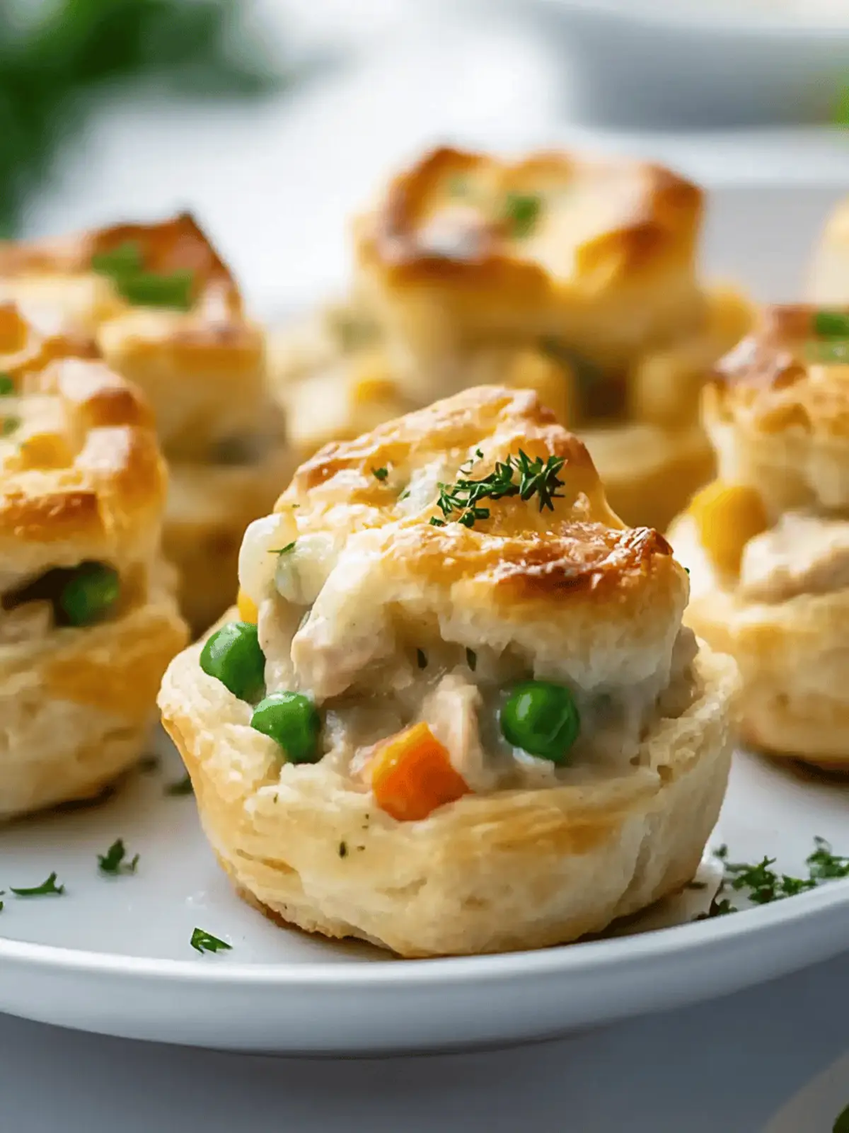 Savory Chicken Pot Pie Bites with Biscuits for Cozy Nights 4 Chicken Pot Pie Bites with Biscuits