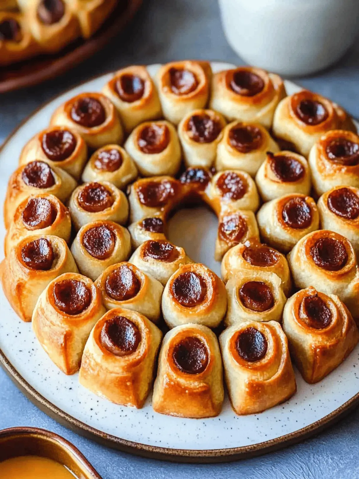 Savory Pull Apart Pigs in a Blanket with Creamy Cheese Dip 3 Pull Apart Pigs in a Blanket