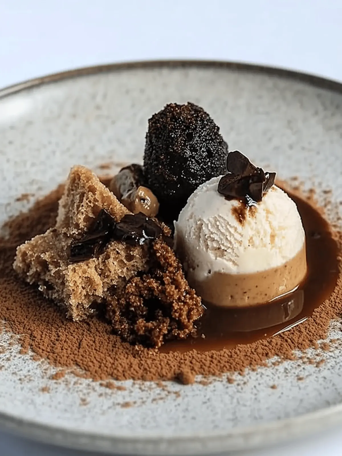 Indulgent Coffee Panna Cotta with Granita and Ice Cream Delight 2 Coffee panna cotta with coffee granita and ice cream