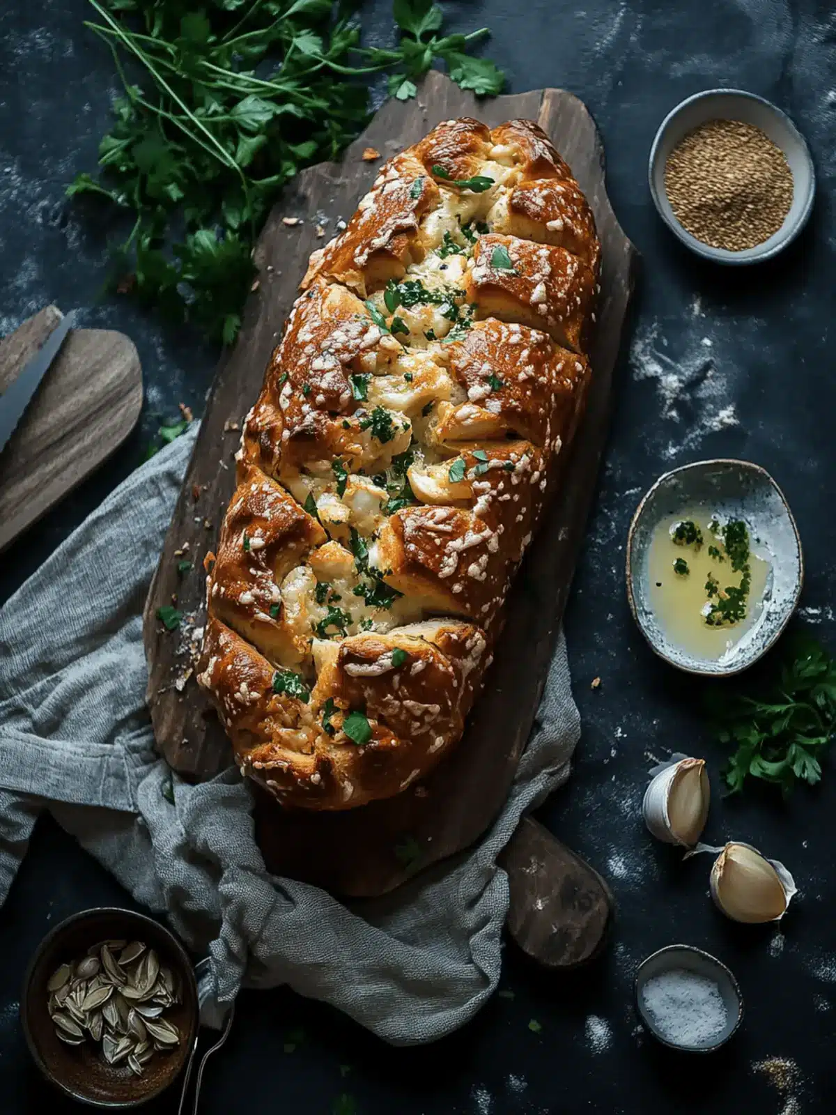 Cheesy Garlic Pull Apart Bread Perfect for Quick Gatherings 2 Cheesy Garlic Pull Apart Bread