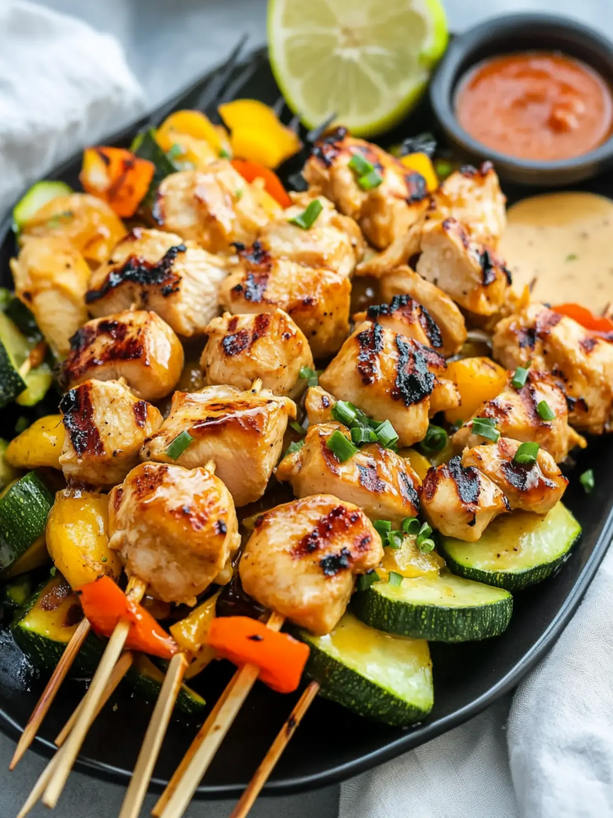 Savor Homemade Hibachi Chicken Skewers & Veggies Tonight 2 Hibachi Chicken Skewers & Veggies