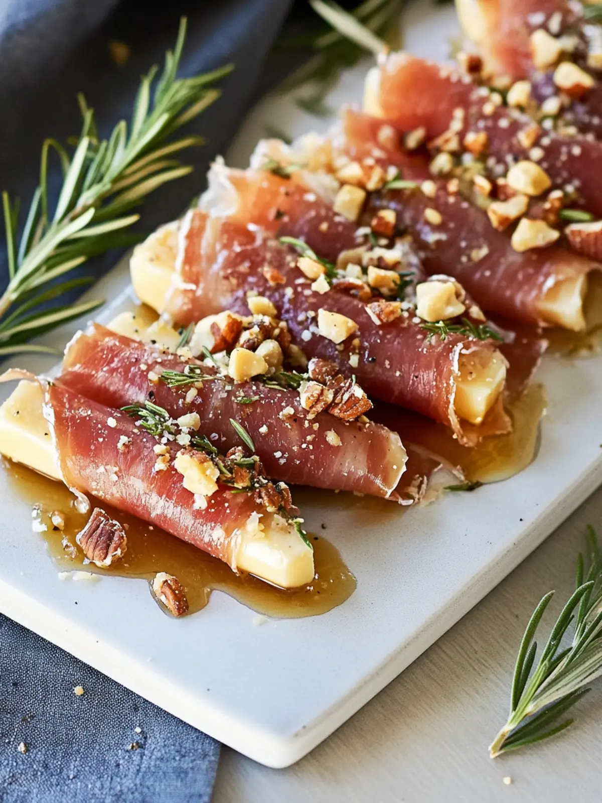Irresistible Crispy Prosciutto Wrapped Boursin Cheese Bites 4 Crispy Prosciutto Wrapped Boursin Cheese with Honey and Chopped Nuts