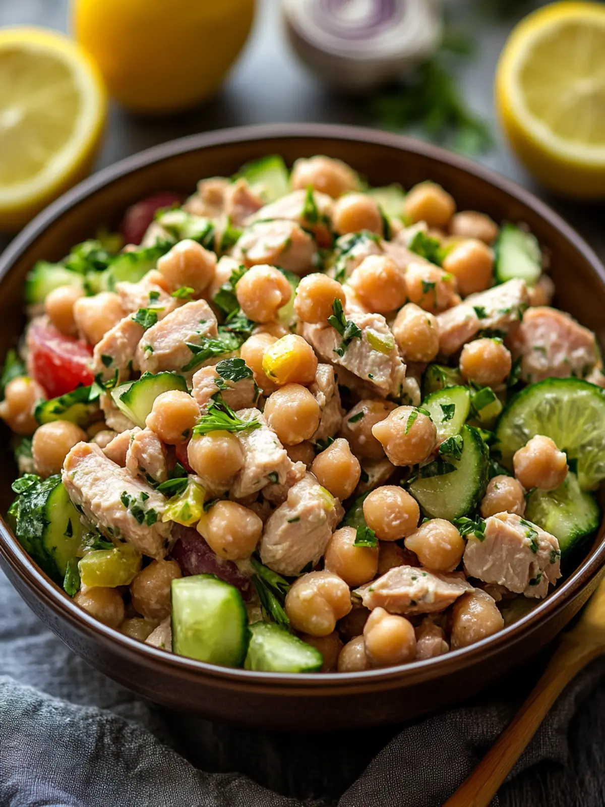 Quick Healthy Tuna Garbanzo Bean Salad for Busy Days 2 Healthy Tuna Garbanzo Bean Salad