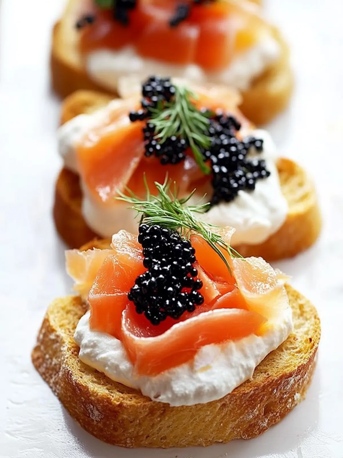 Crostini Delight: Easy Smoked Salmon and Caviar Perfection 2 Crostini