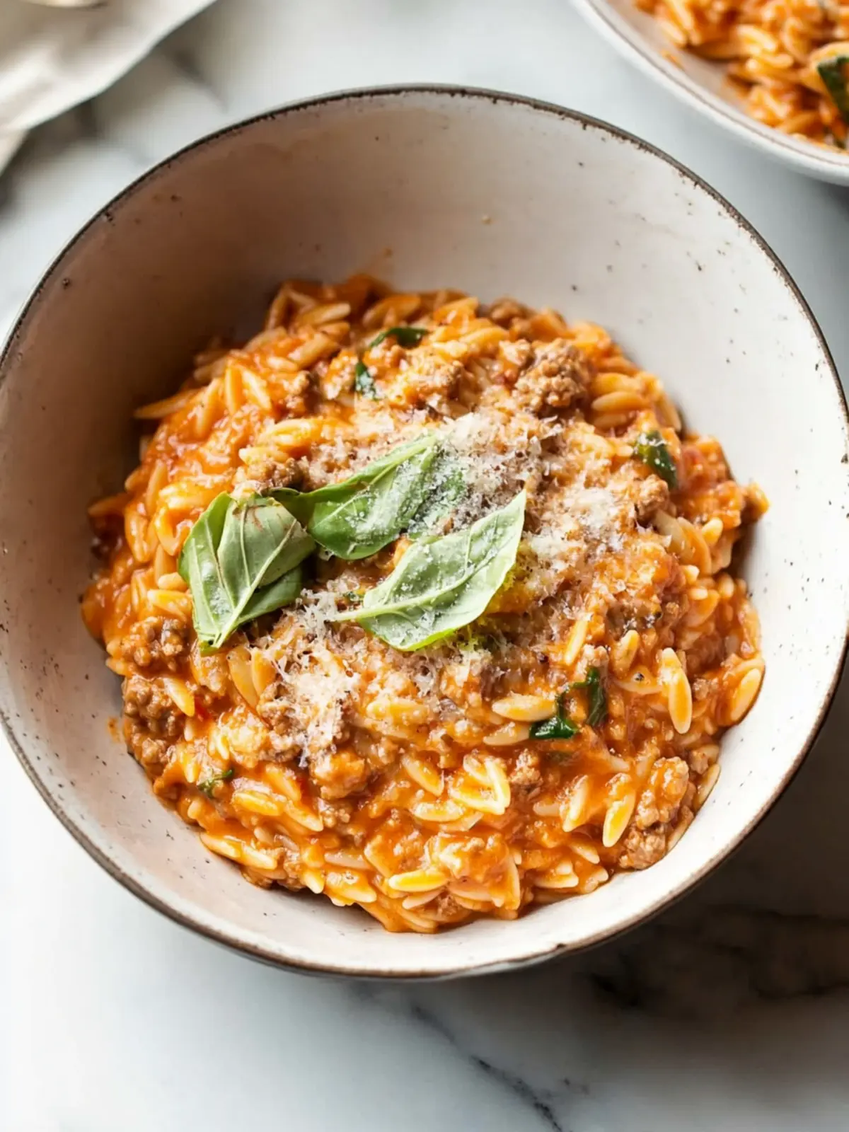 Ground Beef Orzo with Tomato Cream Sauce for Cozy Nights 2 Ground Beef Orzo with Tomato Cream Sauce
