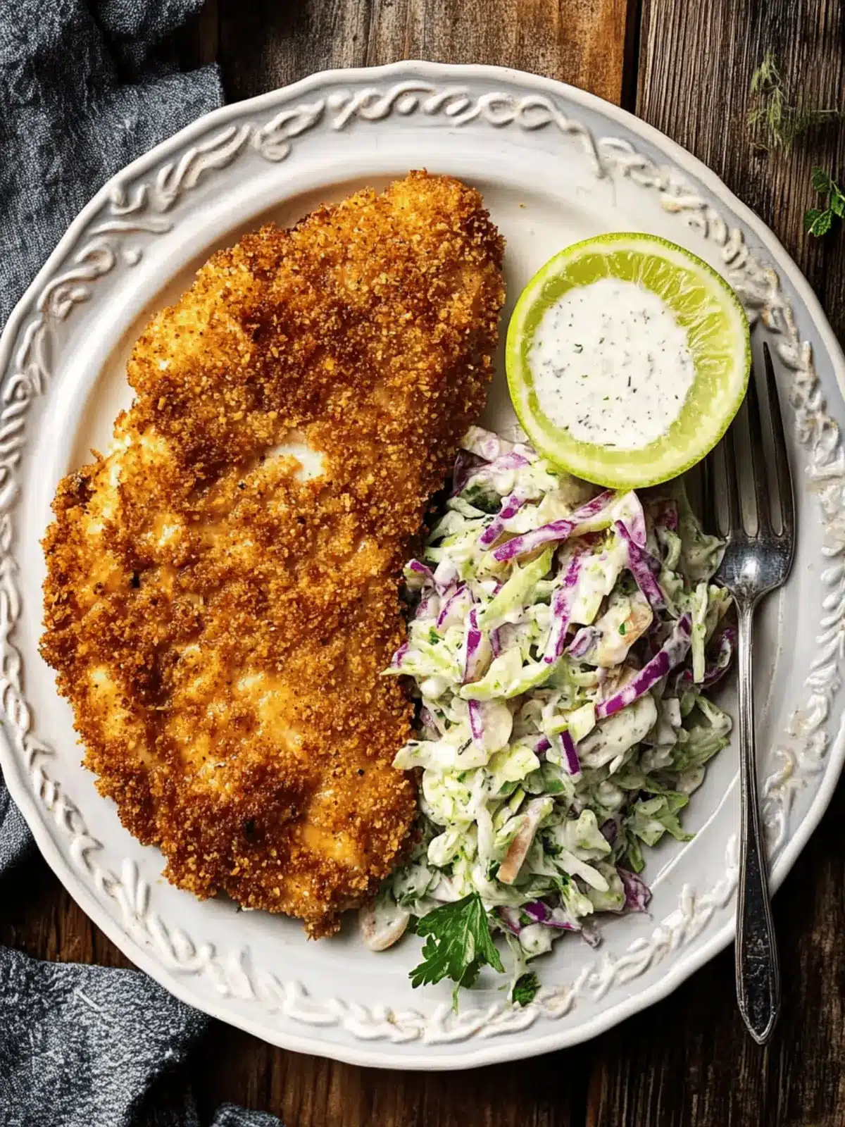 Crispy Walnut Crusted Chicken with Fresh Fennel Slaw Delight 4 Walnut Crusted Chicken with Fennel Slaw