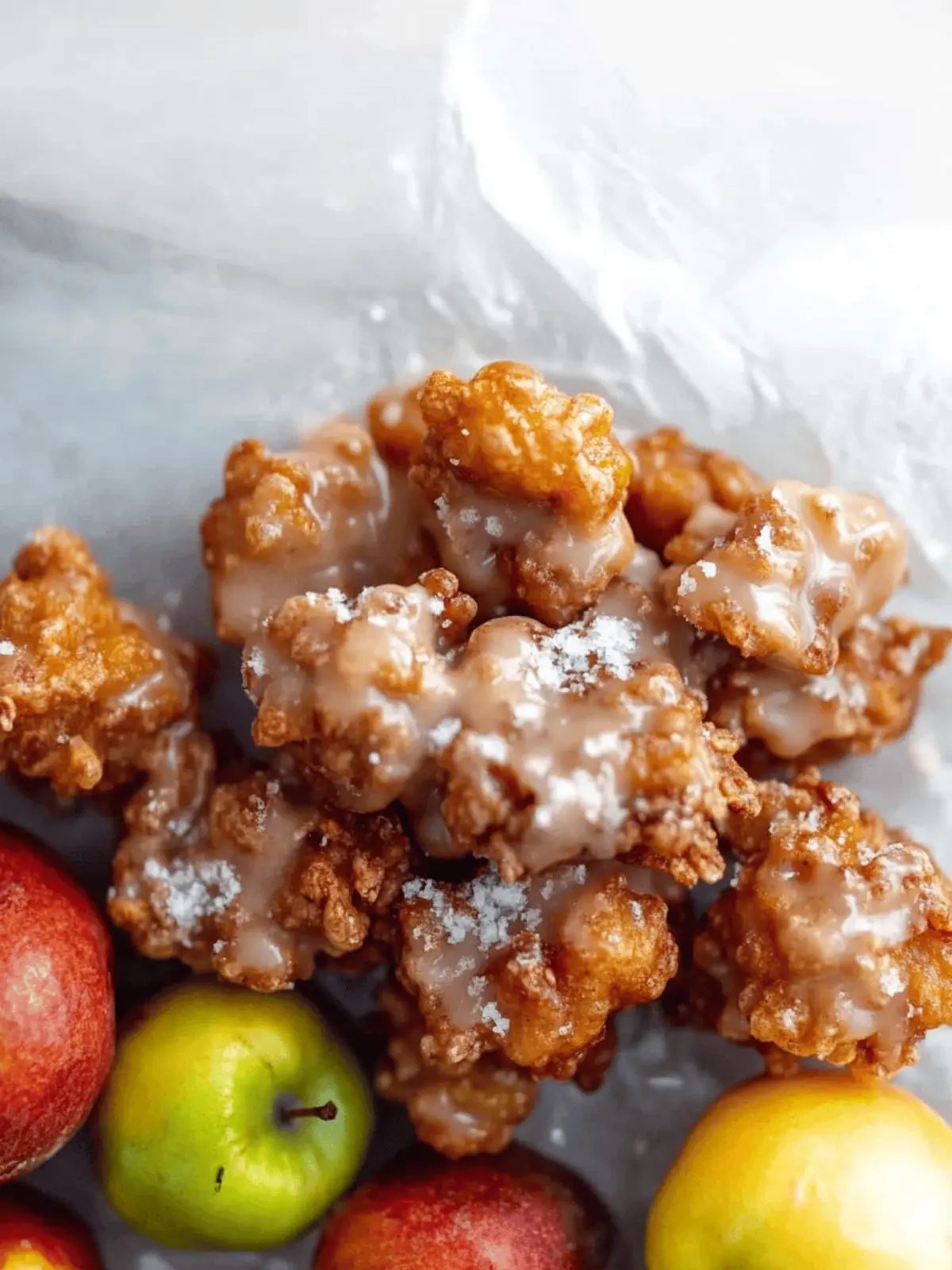 Irresistible Salted Honeycrisp Fritters You'll Love to Share 4 Salted Honeycrisp Fritters.