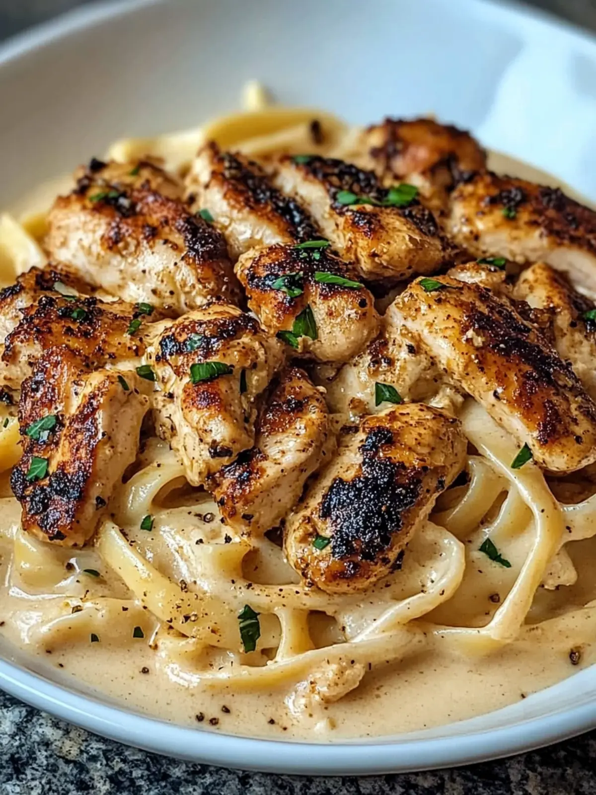 Blackened Cajun Chicken Alfredo: Comfort With a Spicy Kick 2 Blackened Cajun Chicken Alfredo