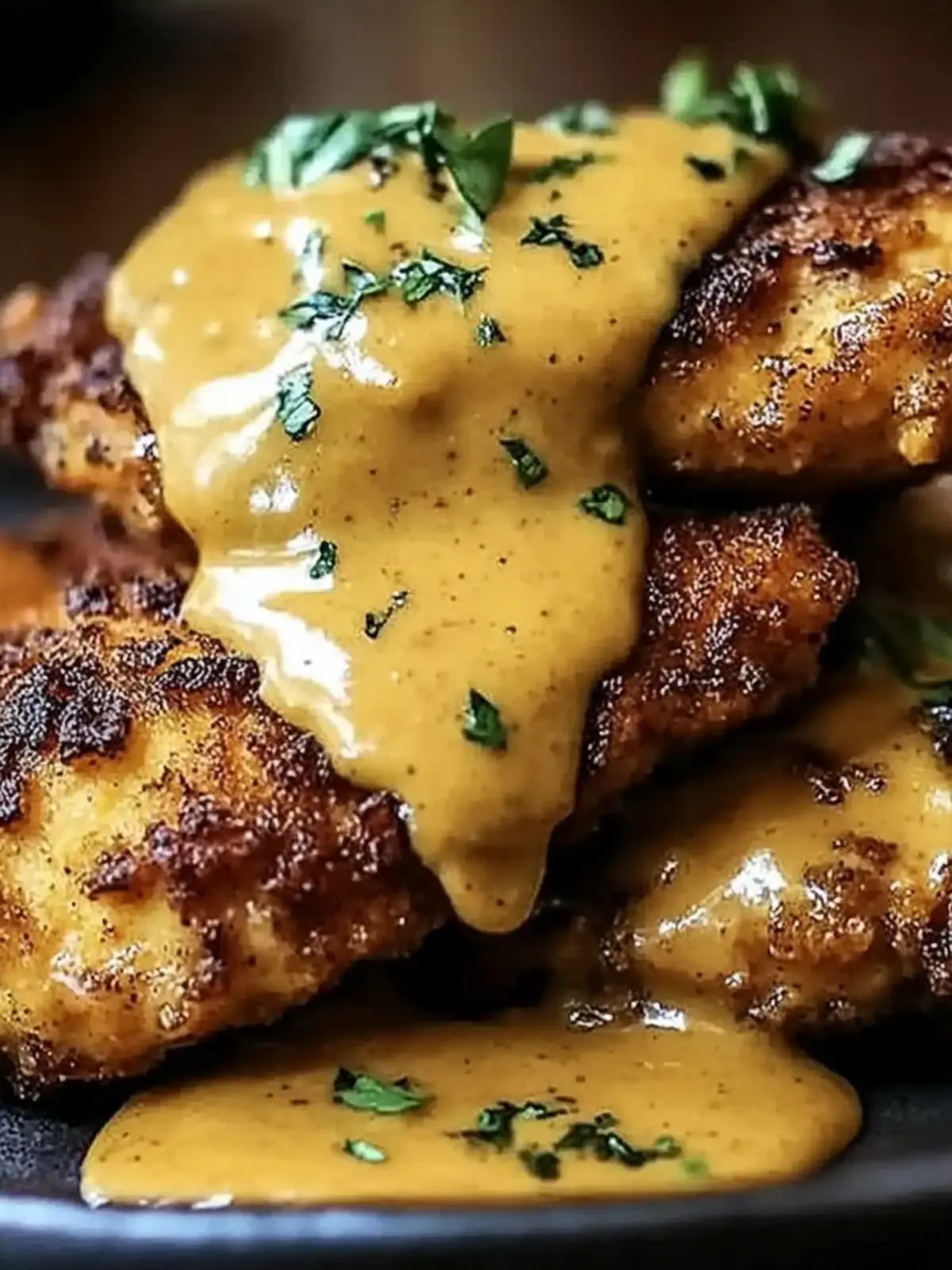 Crispy Pretzel Chicken with Mustard-Cheddar Sauce Delight 4 Pretzel Chicken with Mustard-Cheddar Sauce