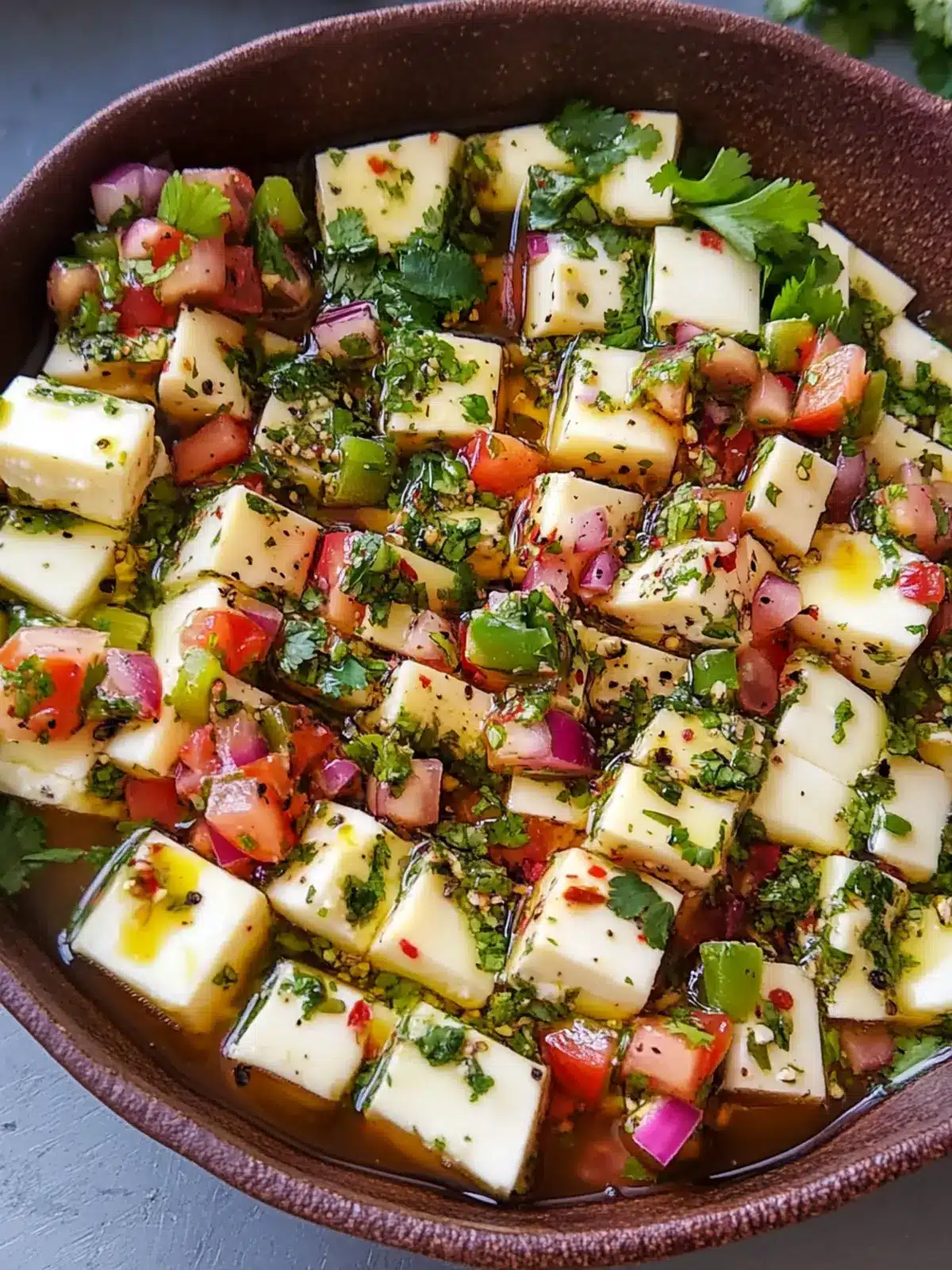 Spice Up Your Party with Mexican-Style Marinated Cheese 3 Mexican-Style Marinated Cheese