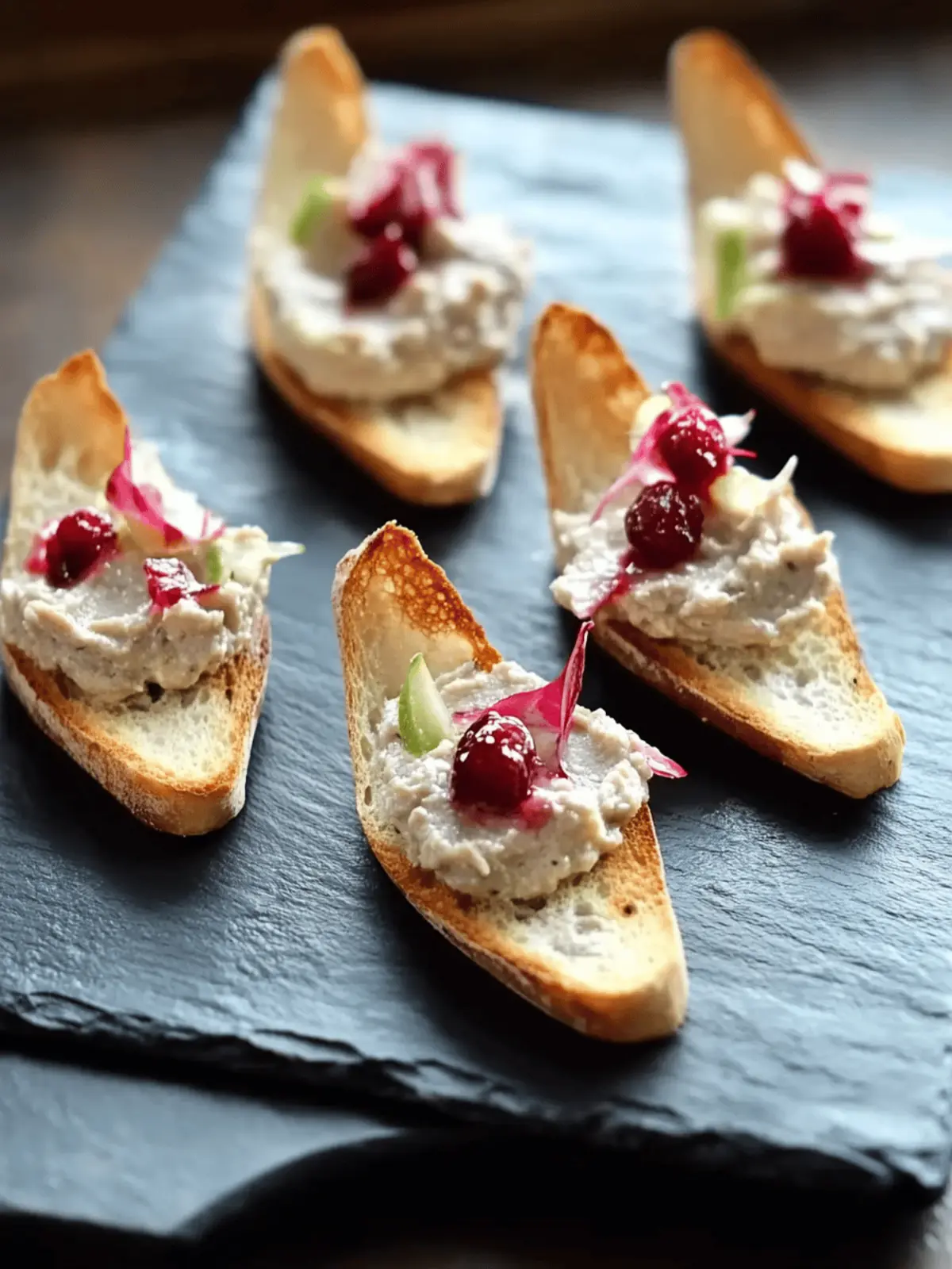 Smoked Mackerel P¢t with Cranberry, Lime & Ginger Canap s 3 Smoked mackerel p¢t with cranberry, lime and ginger on Melba toasts