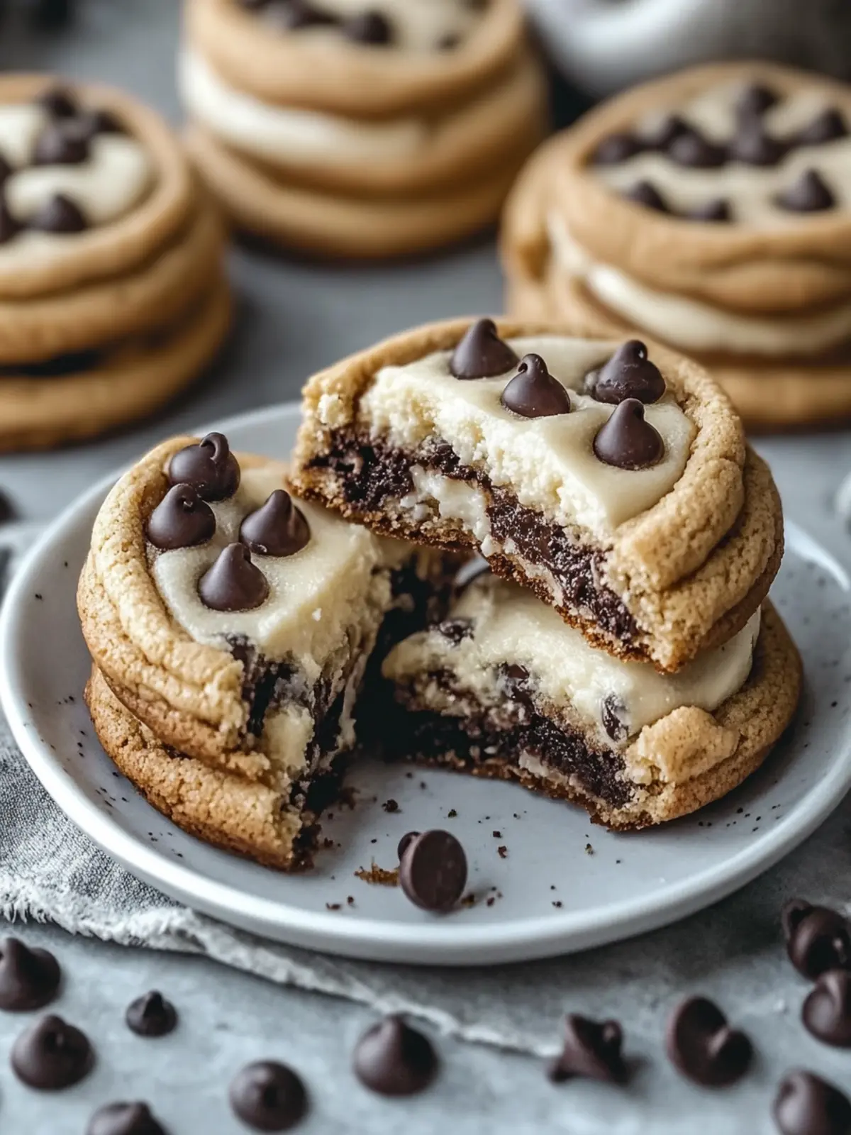 Cheesecake Stuffed Chocolate Chip Cookies: Pure Cookie Joy 4 Cheesecake Stuffed Chocolate Chip Cookies