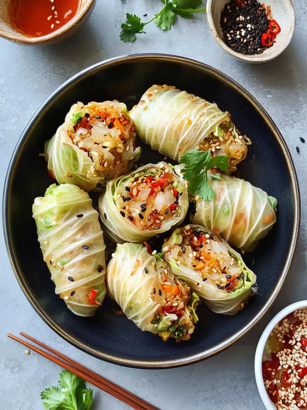Vegan Cabbage Rolls: Flavor-Packed Asian-Inspired Wraps 4 Vegan Cabbage Rolls (Asian-Inspired Wraps)