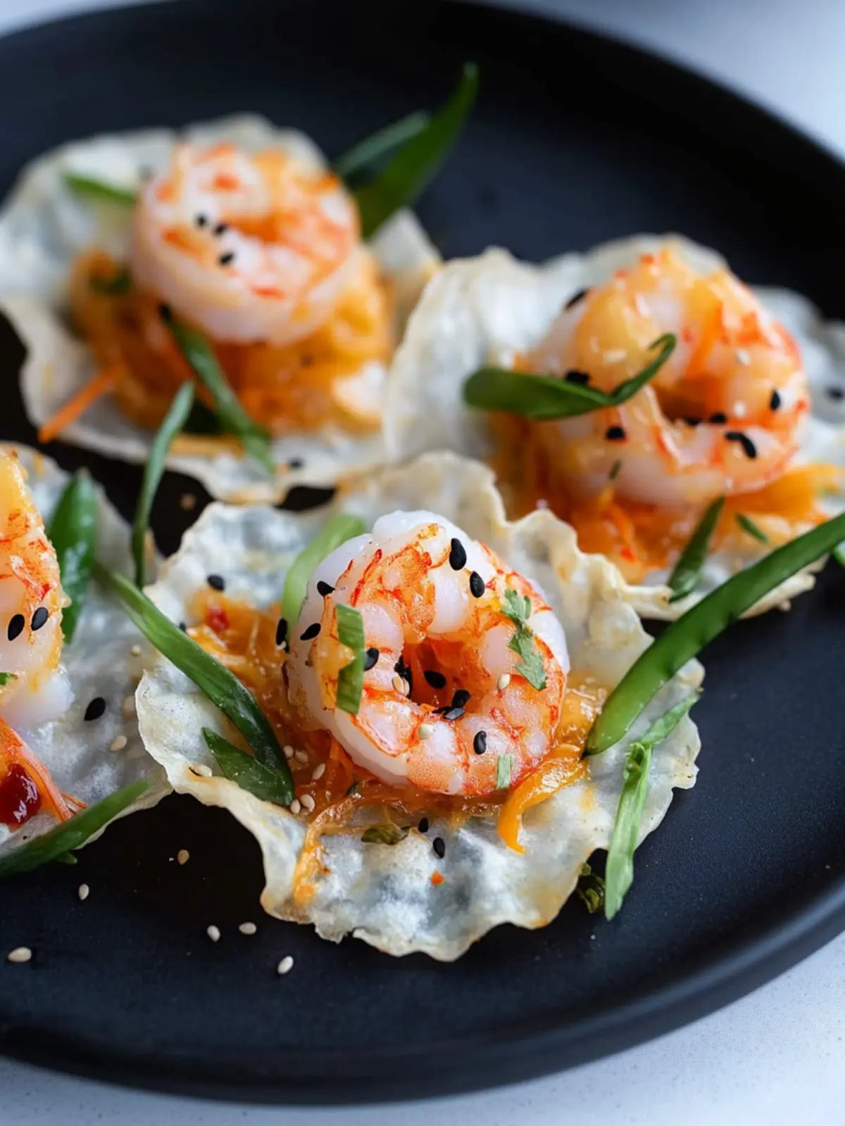 Crispy Spicy Shrimp with Rice Paper Chips for Taco Lovers 3 Spicy Shrimp with Rice Paper Chips (Asian Shrimp Taco)