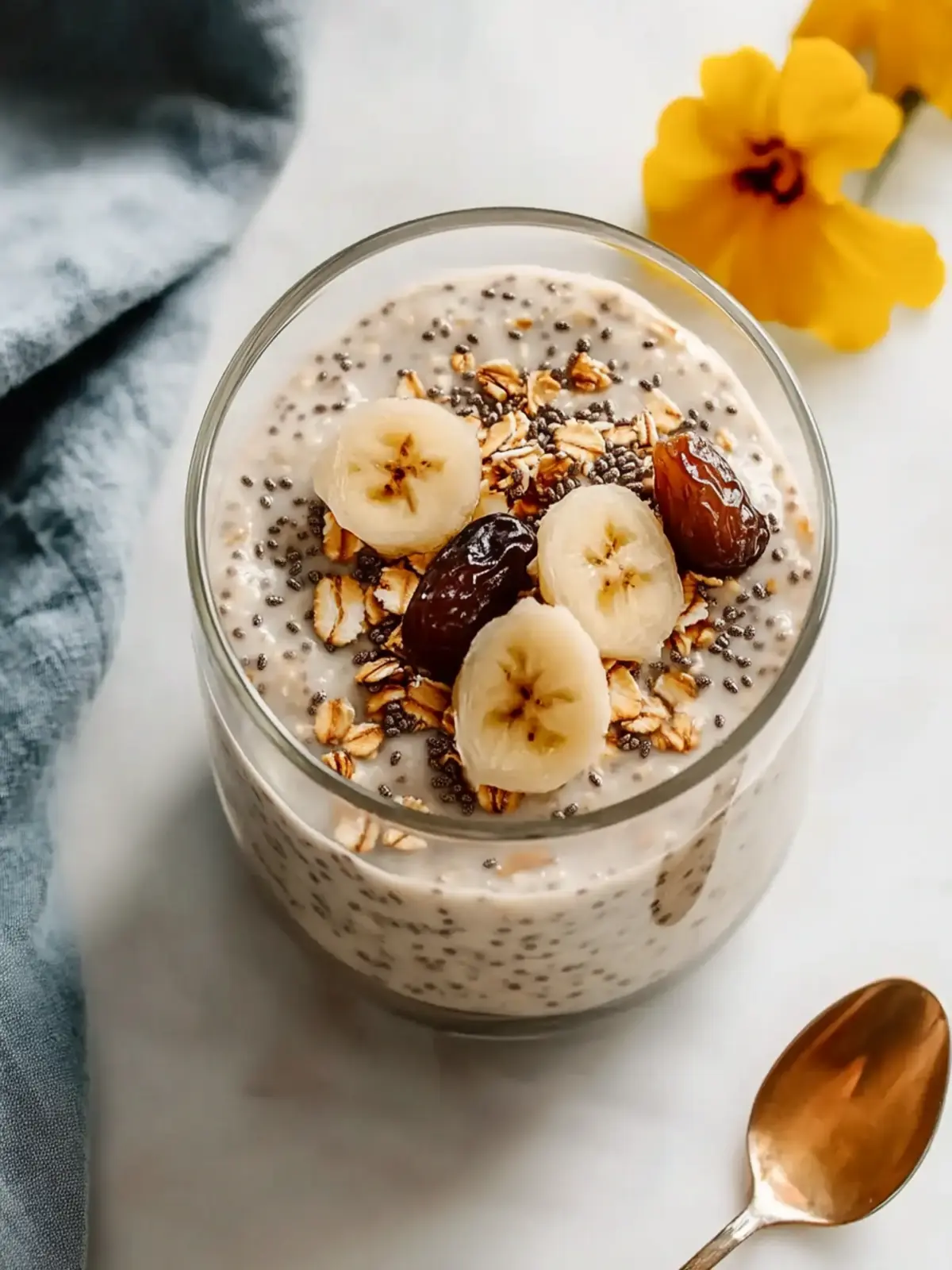 Quick and Creamy 10-Minute Date Overnight Oats with Chia Seeds 4 10-Minute Date Overnight Oats with Chia Seeds