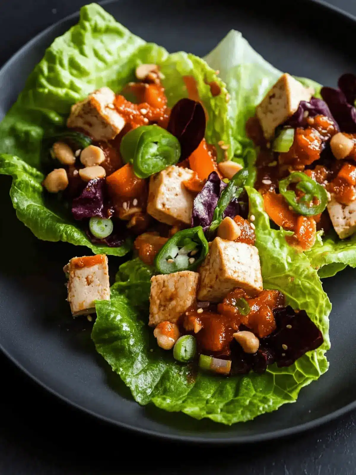 Delicious Peanut Tofu & Carrot Lettuce Wraps in 20 Minutes 3 Peanut Tofu & Carrot Lettuce Wraps