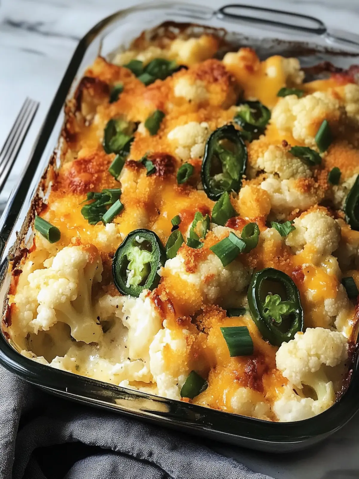 Tasty Jalapeno Popper Cauliflower Casserole with a Twist 4 Tasty Jalapeno Popper Cauliflower Casserole
