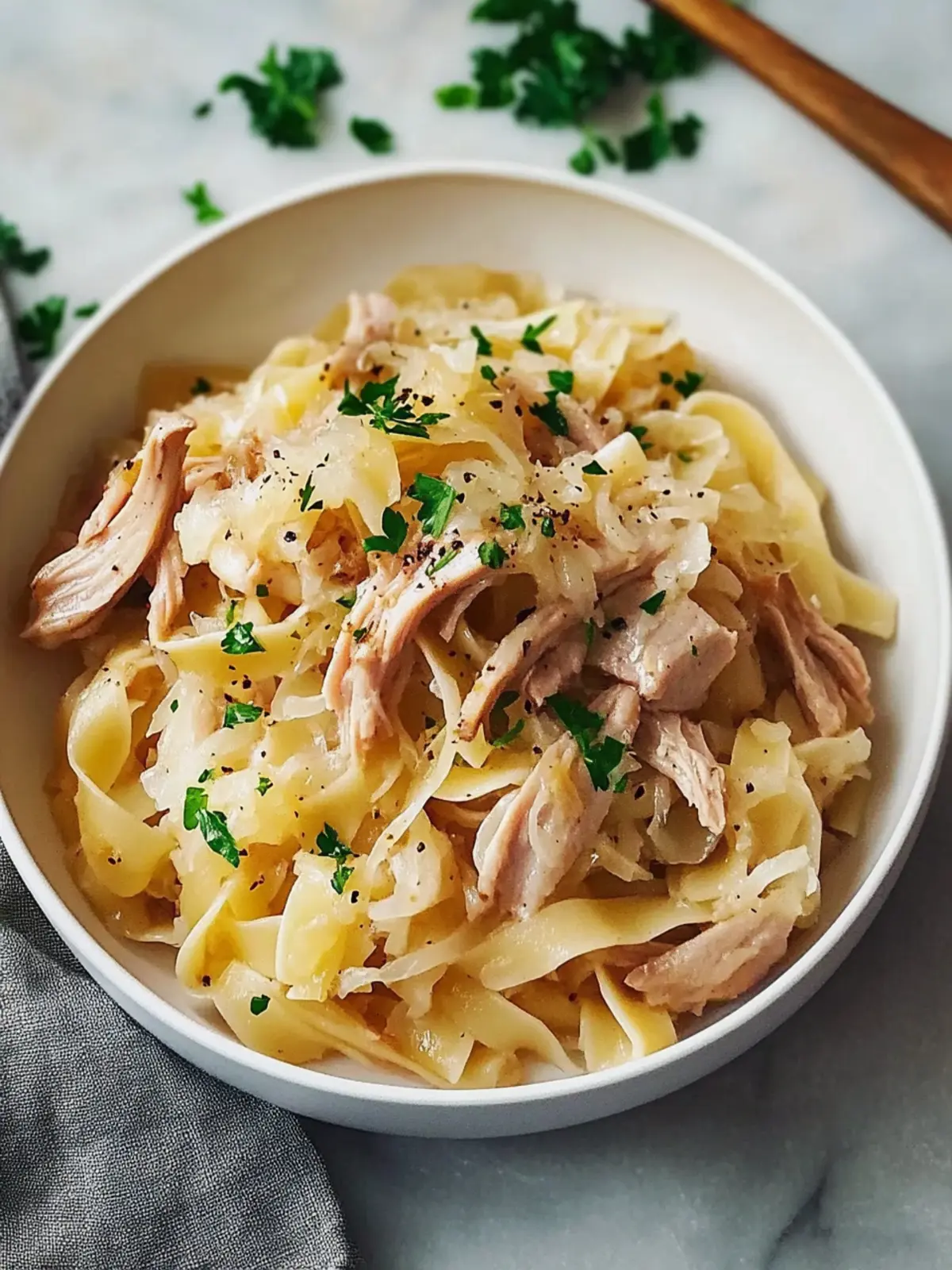 Tender Pork Sauerkraut and Noodles: A Cozy Family Dinner 3 Tender Pork Sauerkraut and Noodles