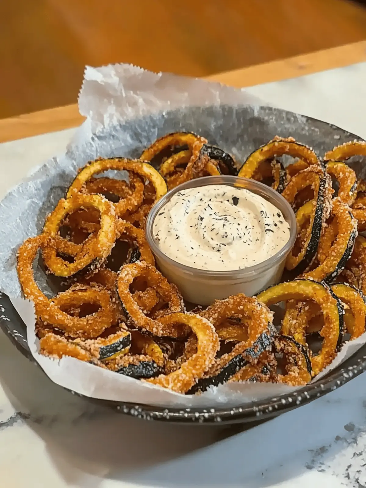 Crispy Zucchini Rings with Creamy Dip: Zero-Waste Delight 2 Crispy Zucchini Rings with Creamy Zucchini Dip
