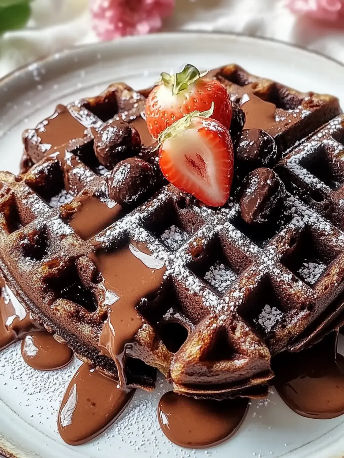 Fudgy Brownie Waffles that Will Transform Your Breakfast Game 2 Fudgy Brownie Waffles
