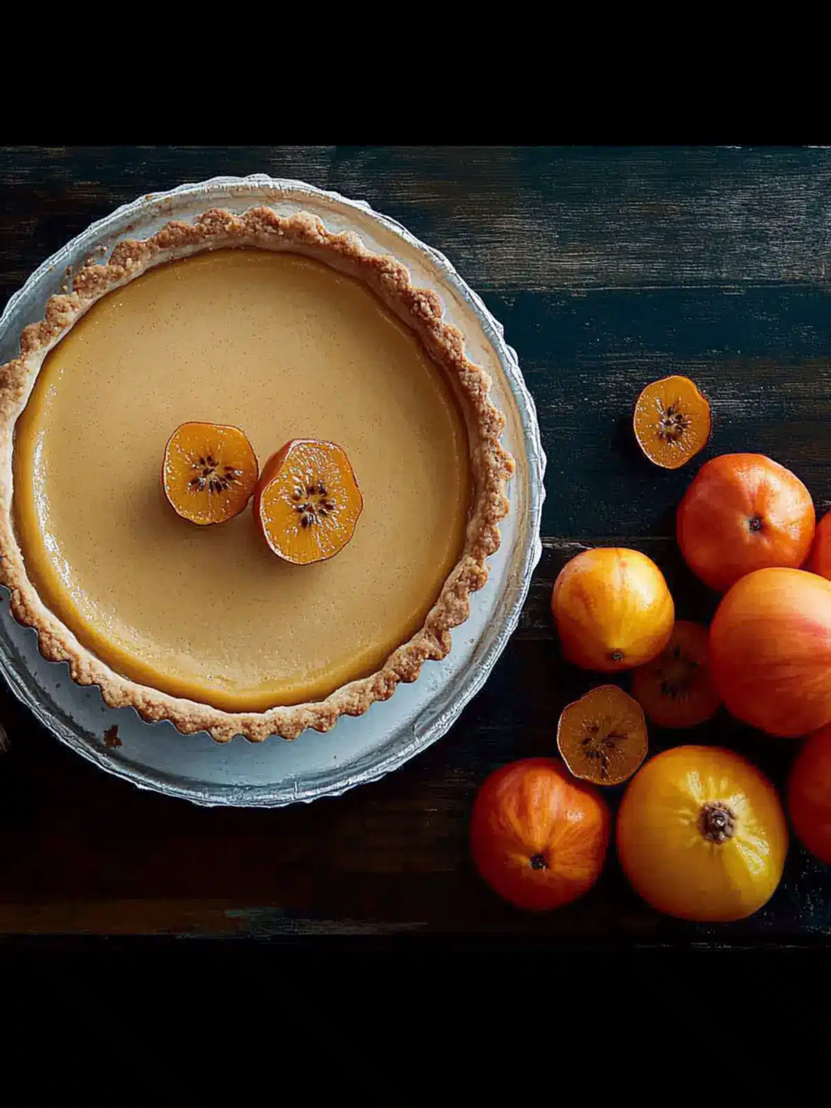 Persimmon Tart with Brown Butter Batter - Your Holiday Showstopper 4 Persimmon Tart with Brown Butter Batter