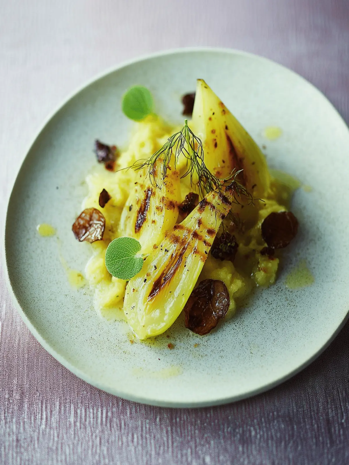 Sweet-and-Sour Fennel with Saffron and Broad-Bean Bliss 3 Sweet-and-sour fennel with saffron and broad-bean pur e