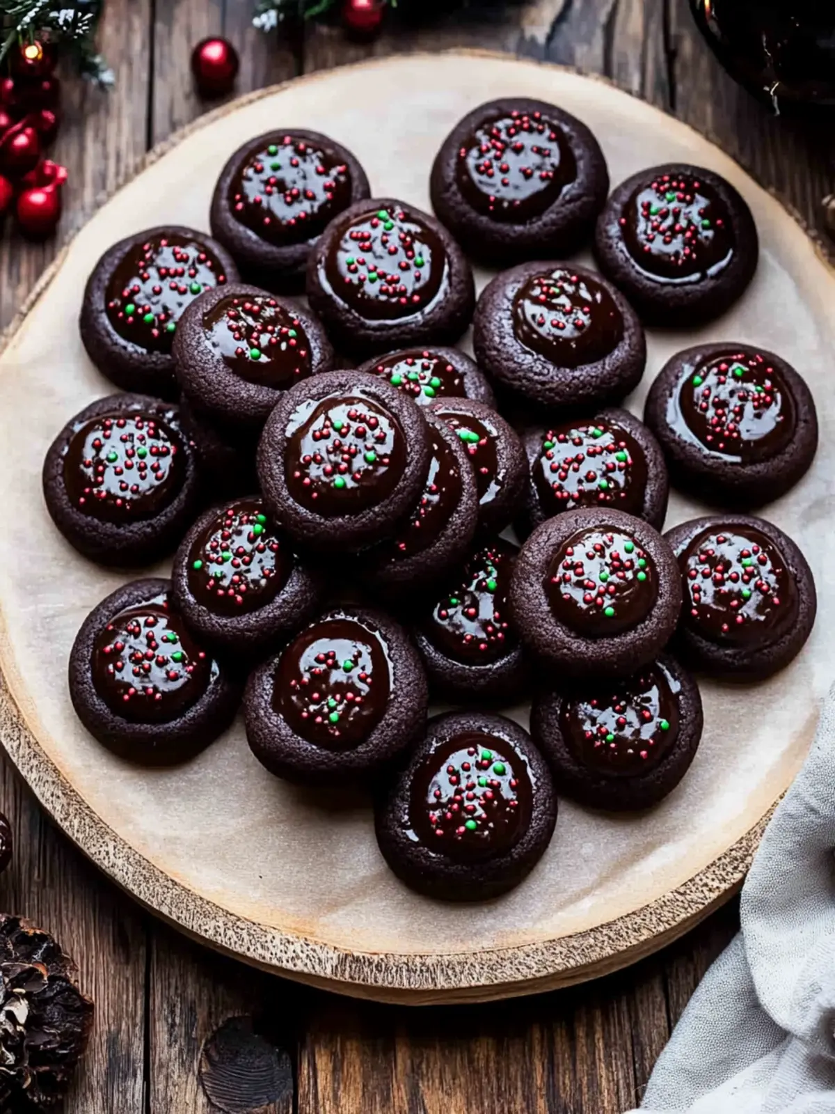 Irresistible Chocolate Thumbprint Cookies with Ganache Joy 3 Chocolate Thumbprint Cookies
