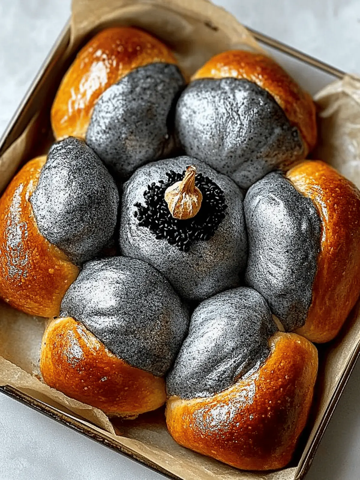 Black Sesame and Cardamom No-Knead Milk Bread Buns Bliss 4 Black Sesame and Cardamom No-Knead Milk Bread Buns