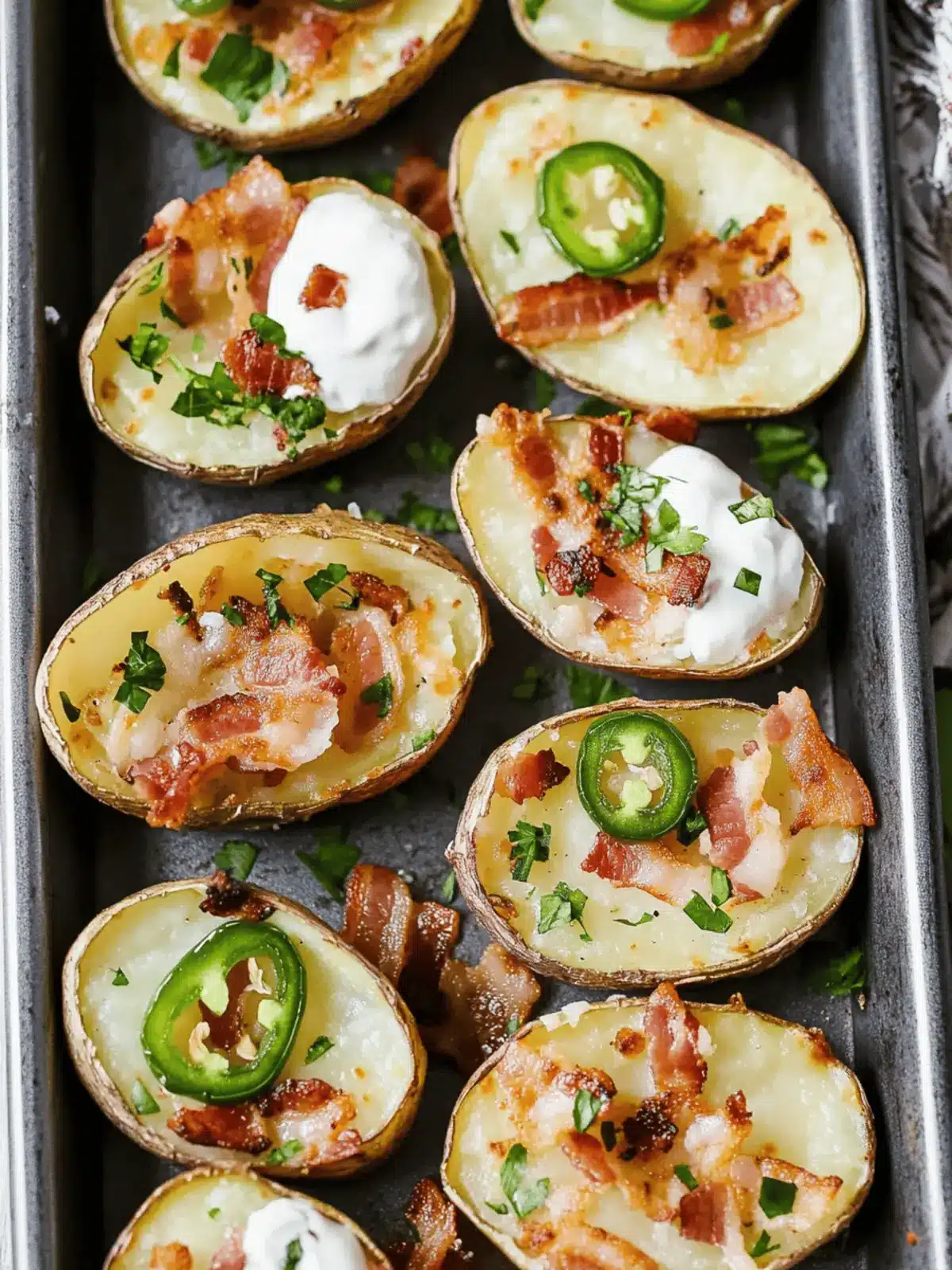Irish Cheddar Bacon Jalape±o Potato Skins for Your Next Party 4 Irish Cheddar Bacon Jalape±o Potato Skins