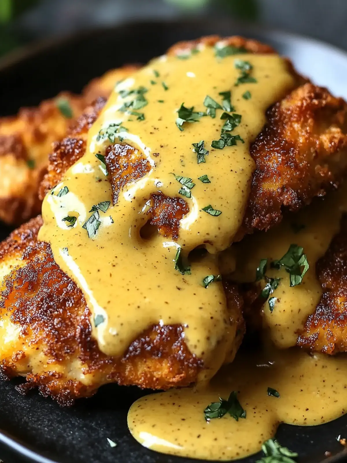Crispy Pretzel Chicken with Mustard-Cheddar Sauce Bliss 4 Pretzel Chicken with Mustard-Cheddar Sauce
