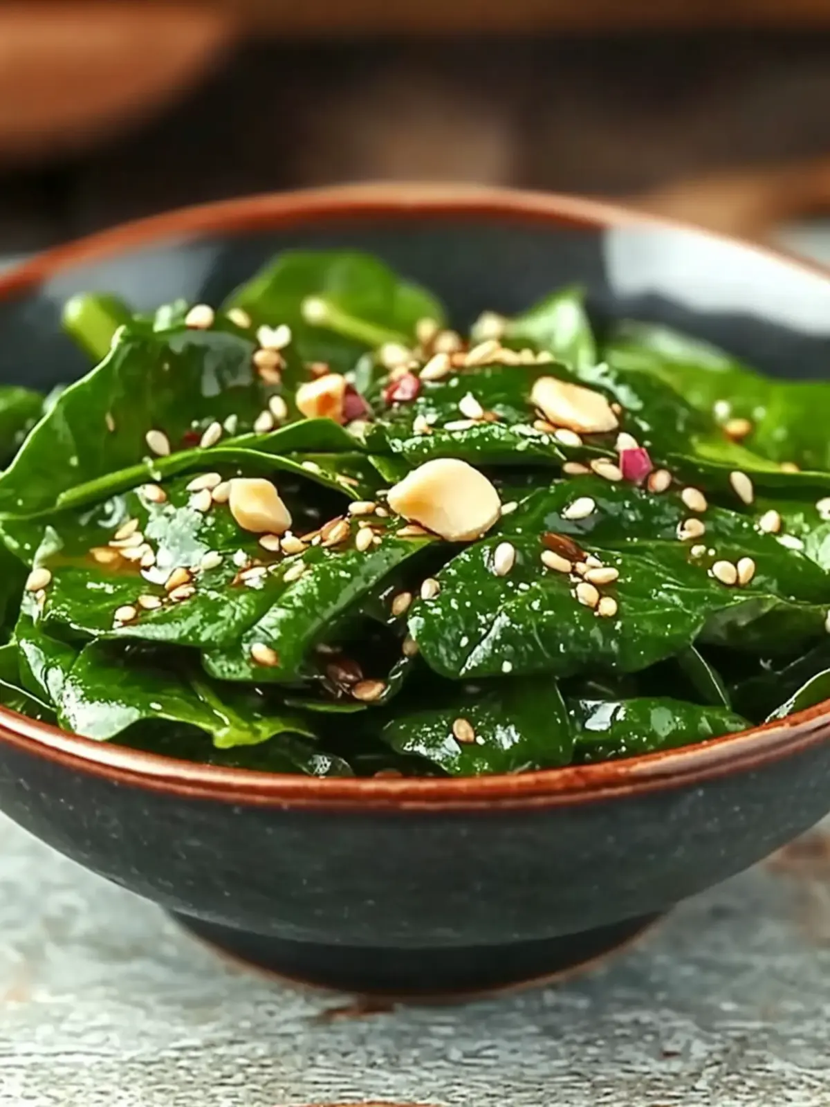 Japanese Spinach Salad with Sesame Dressing You ll Crave! 4 Japanese Spinach Salad with Sesame Dressing