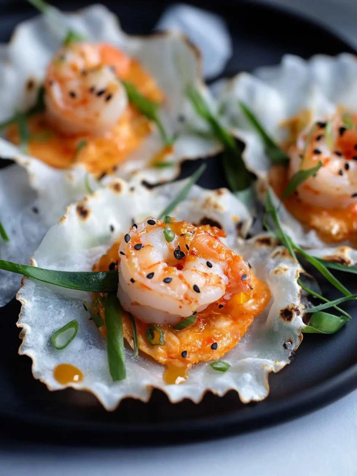 Crispy Spicy Shrimp with Rice Paper Chips for Taco Lovers 2 Spicy Shrimp with Rice Paper Chips (Asian Shrimp Taco)