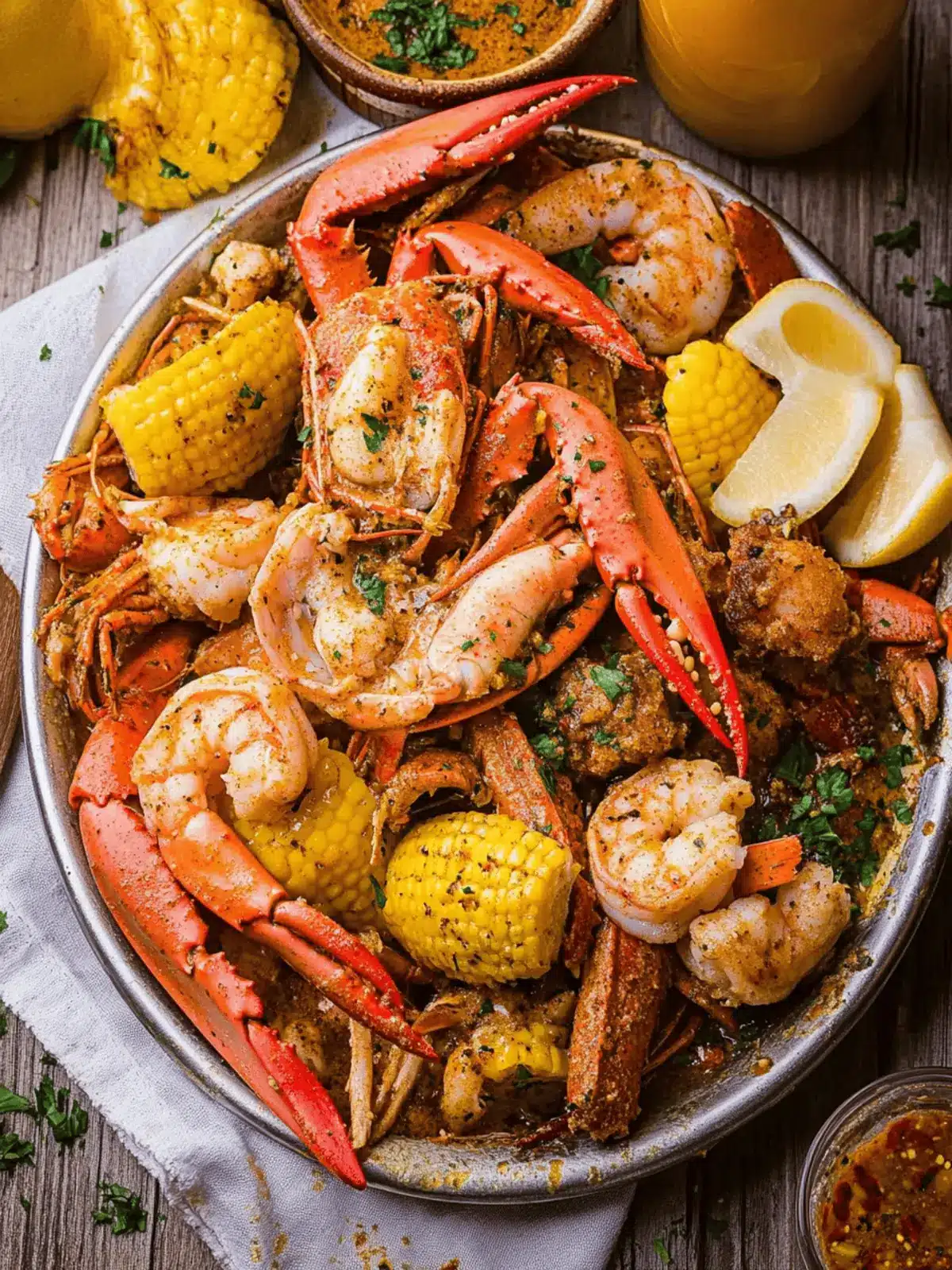 Cajun Seafood Boil with Garlic Butter Sauce for Flavor Lovers 2 Cajun Seafood Boil with Garlic Butter Sauce